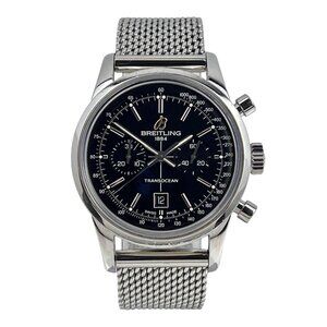 BREITLING Transocean A41310 Chronograph Date Automatic Men's Watch With Box